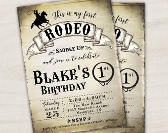 western invitation etsy