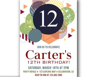 12 year old invite
