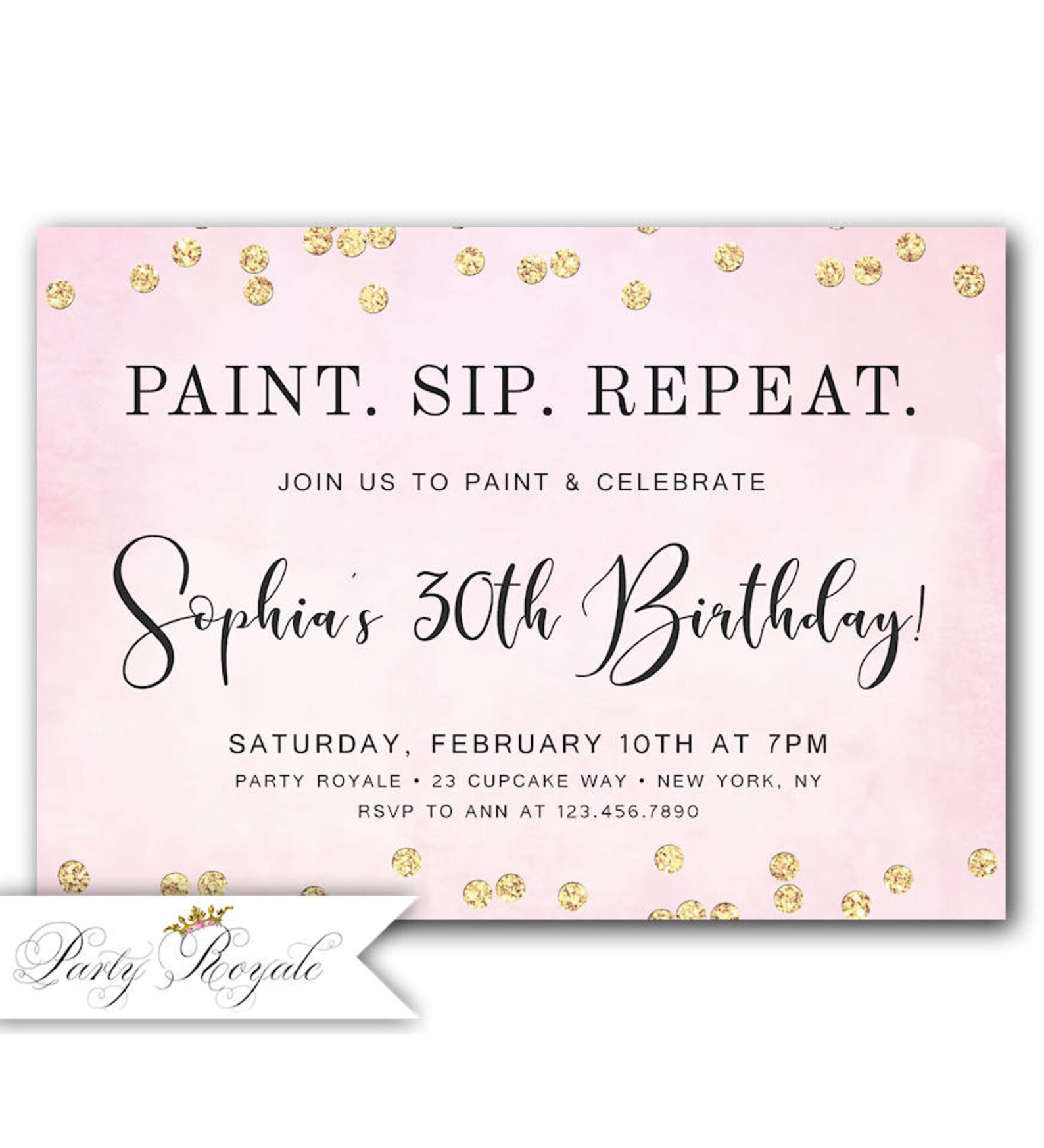 Adult Paint Party Invitation Paint Night Invitations Adult Etsy
