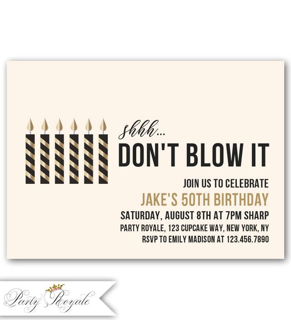 surprise birthday party invitations for him