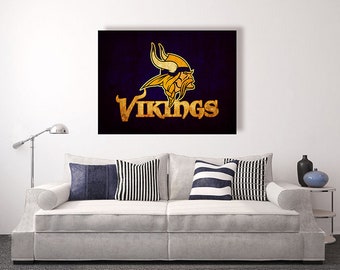 Minnesota Vikings Vintage Style Canvas Print: Football Decor