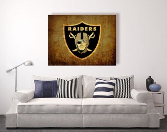 Oakland Raiders Vintage Style Canvas Print: Football Decor