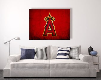 Vintage Los Angeles Angels Canvas Print: Baseball Wall Decor