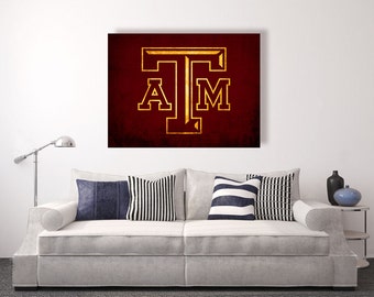 Texas A&M Aggies Vintage Style Canvas Print