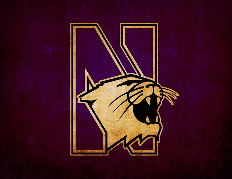 Northwestern University, Northwestern Wildcats Vintage Style Canvas Print, College Football