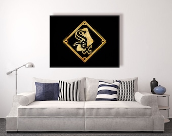 Chicago White Sox Vintage Style Canvas Print: Baseball Wall Art
