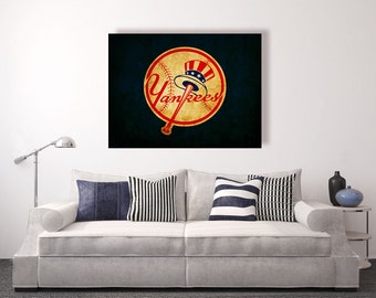 New York Yankees Vintage Style Canvas Print: Baseball Wall Decor