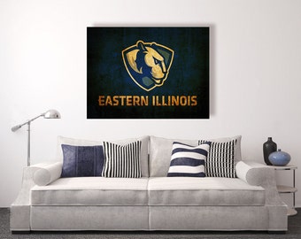 Eastern Illinois University Canvas: Vintage Football Art