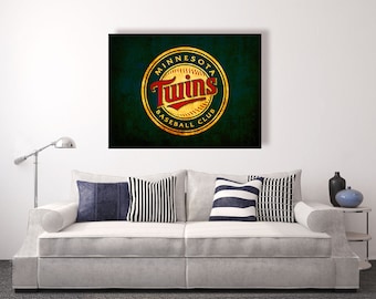 Minnesota Twins Vintage Style Canvas Print: Baseball Wall Decor
