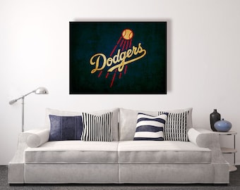 Los Angeles Dodgers Vintage Style Canvas Print: Baseball Wall Decor