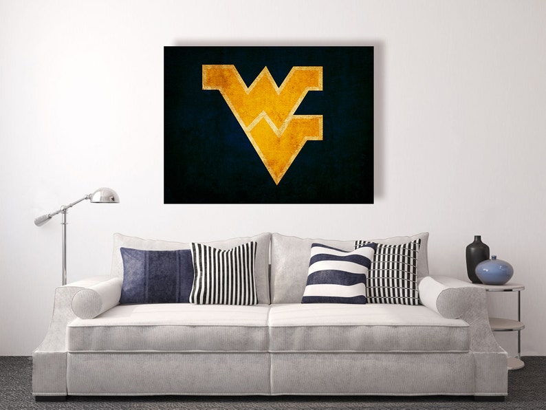 West Virginia University Vintage Style Canvas Print, West Virginia