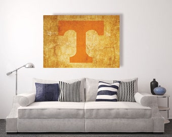 Tennessee Volunteers Canvas Print: Vintage Style College Football Decor