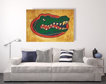 Florida Gators Vintage Style Canvas Print: College Football Decor