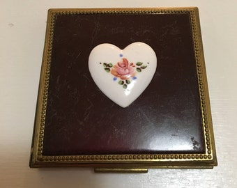Enamel & Porcelain Vintage Compact