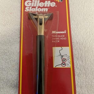 Vintage Gillette Slalom Twin Blade Razor with Swivel Head  Classic Shaving Tool