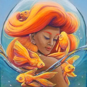 Koi Pearl II (UV/Metallic Original Painting)