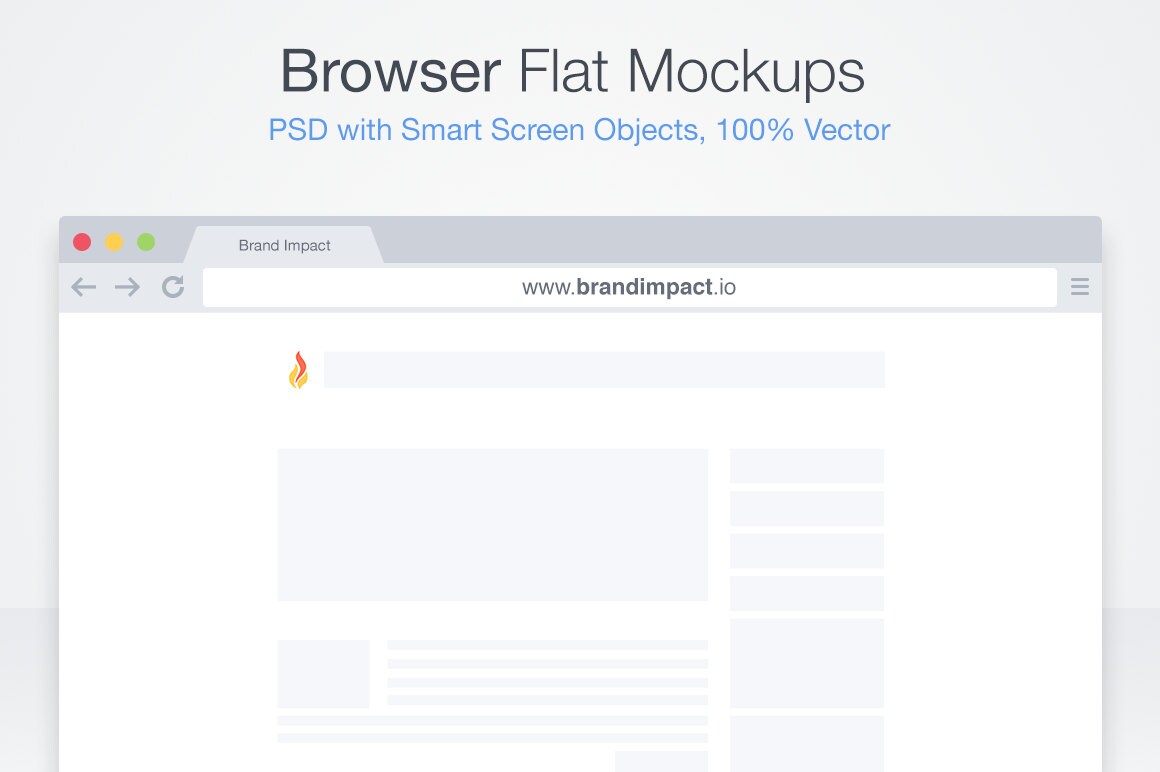 Download PSD Browser Mockup Flat Design Mockup Computer Screen | Etsy