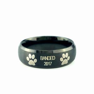 Tungsten Wedding Band, Dog Paw Wedding Ring, Dog Paw, Disney Wedding Band, Tungsten Ring For Mens, Anniversary Ring