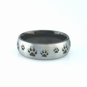 Tungsten Wedding Band, Paw Ring, Bear Claws Ring, Claws Wedding Ring, Dog Paw Wedding Band, Tungsten Ring For Mens, Anniversary Ring