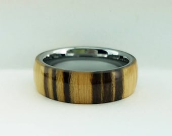 Mens Wood Wedding Band, Natural Wood Ring, Bentwood Ring, Wood Wedding Ring, Mens Ring, Bentwood Tungsten Ring, Mens Wood Ring