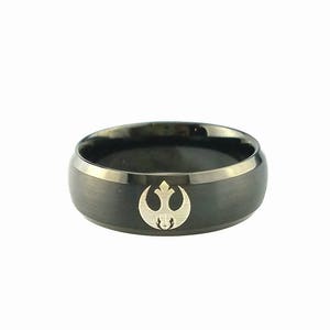 Star Wars Ring, Star Wars Rebel Jedi Tungsten Ring, Tungsten Wedding Band, Wedding Ring, Anniversary Ring, Engraved Wedding Ring