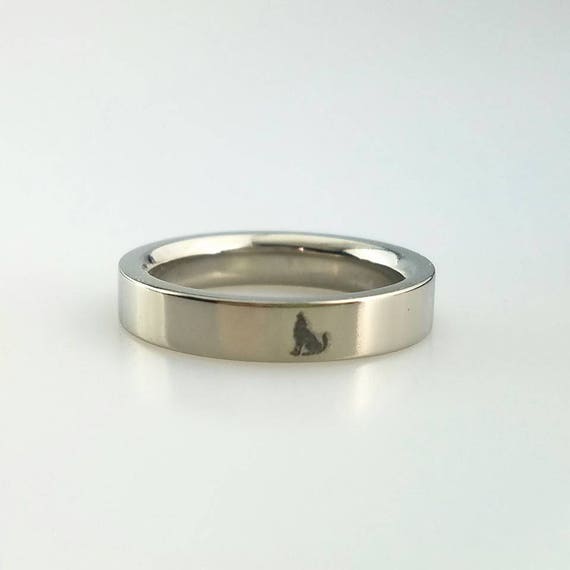 Sterling Silver Celtic Wolf Ring Wolf Wedding Band Celtic Etsy