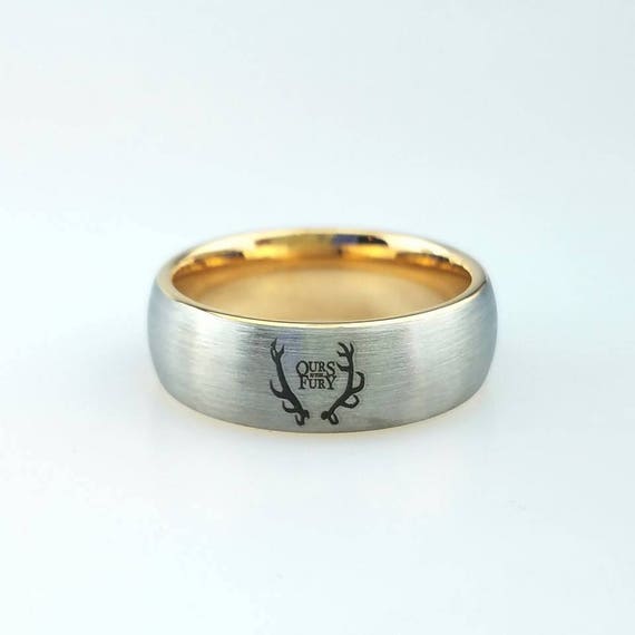 Bague Game of Thrones, Ours is The Fury, bague en tungstène