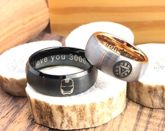 Marvel Iron Man Ring Iron Man Skull Tony Stark Man Ring 3d Printed Jewellery avengers 3d Printed man Gift Superhero Ring Etsy New Zealand