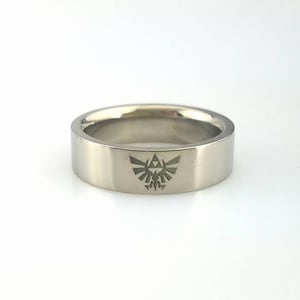 Legends of Zelda Titanium Wedding Band Custom Made Wedding Ring for Him Her Matching Ring Set Available Custom Widths Sizes