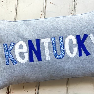 Appliquéd Kentucky Pillow COVER