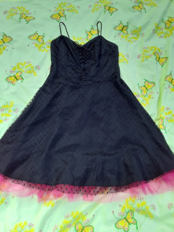 Jessica McClintock for Gunne Sax 1980s 80s black r