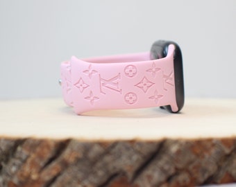 pink louis vuitton apple watch band