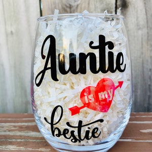 Aunt Stemless Wine Glass, Aunt Gift From Niece, Aunt Christmas Gift