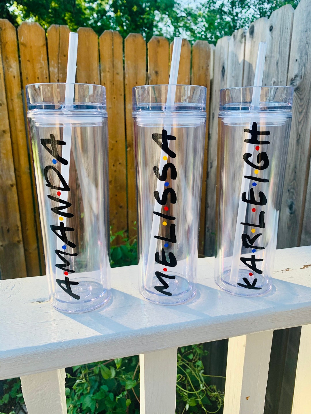 Personalized Friends Skinny Tumbler With Straw, Friends Inspired Gift ...