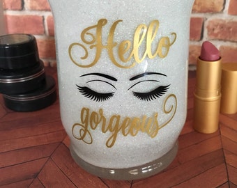 Makeup Brush Holder, Makeup Brush Cup, Glitter Makeup Brush Holder, Bathroom Vanity Accessories, Sweet Sixteen, Hello Gorgeous