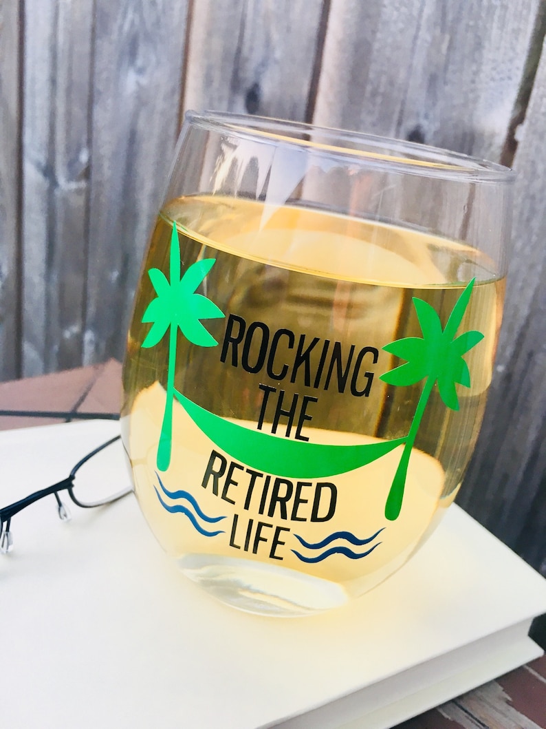 Retirement Wine Glass Retirement Gift for Her Boss Etsy