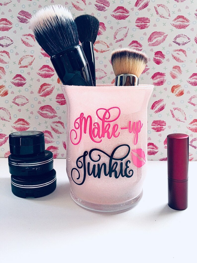 Vanity Glitter Makeup Brush Organizer Makeup Brush Storage Etsy