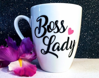 Boss Lady Mug / Boss Coffee Cup / Female Boss Christmas Gift/ Best Boss Ever Gift