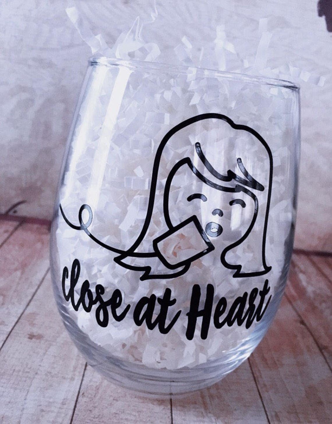 Long Distance Friendship Stemless Wine Glass Set Best Friends Etsy