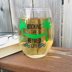 Retirement Wine Glass, Retirement Gift For Her, Boss Retirement Gift, Retirement Stemless Wine Glass Gift