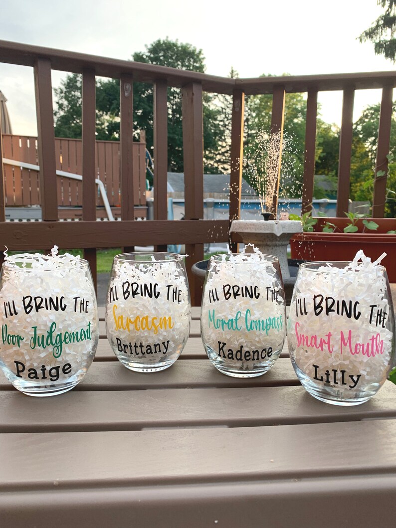 I’ll Bring the Alcohol, Personalized Party Wine Glasses, Bachelorette ...