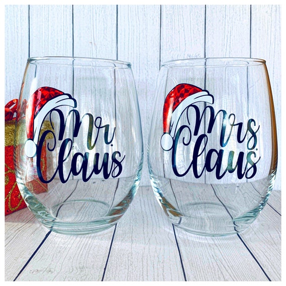 Holiday Stemless Wine Glass Set