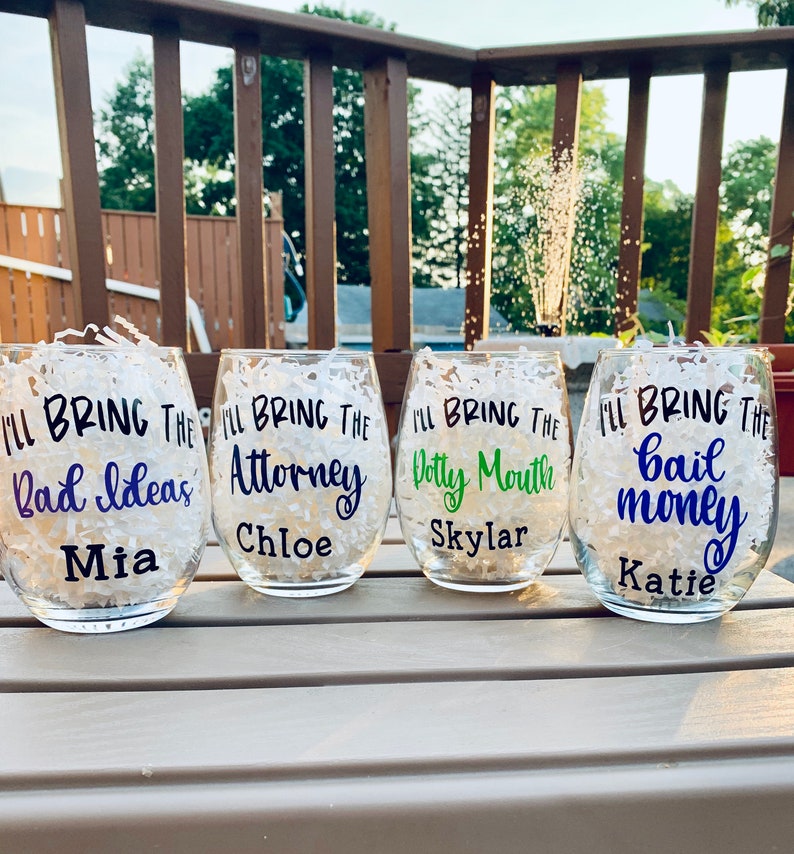 I’ll Bring the Alcohol, Personalized Party Wine Glasses, Bachelorette ...
