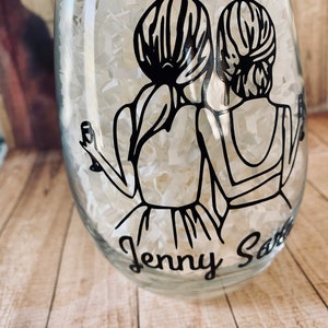 Personalized Best Friends Stemless Wine Glass, National Best Friends ...