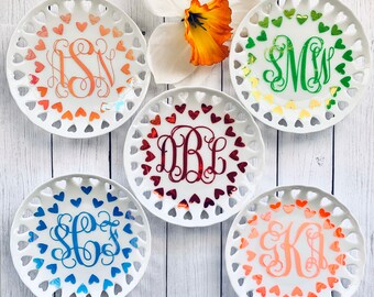 Personalized Monogram Ring Dish, Ring And Jewelry Dish, Bridesmaid Gift, Gift For Women