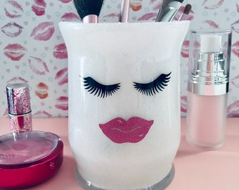 Glitter Makeup Brush Holder, Makeup Organizer, Christmas Makeup Gift, Teen Makeup Gift, Makeup Lover Gift, Makeup Vanity Organizer