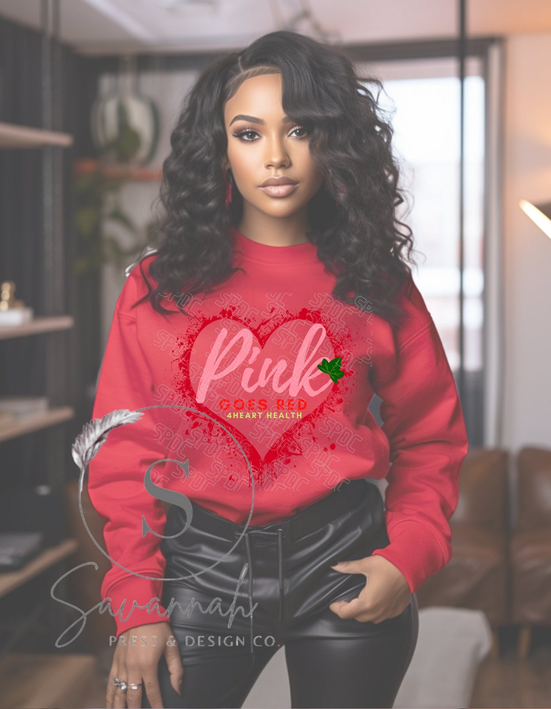 Pink Goes Red Sweatshirt LEGACY,PINK and Green, Gifts for Her, Unisex ...