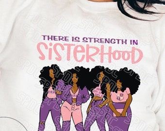 Pink Purple Sisterhood Sweatshirt, Sorority Graduation Gift