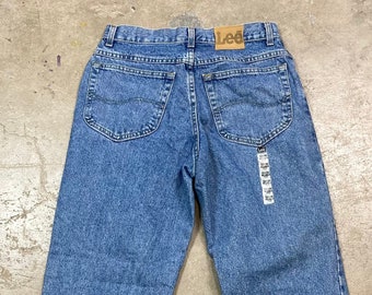 Deadstock Vintage 1980s 1990s Lee Dad Wash Relaxed Fit Made in USA Denim Jeans Size 32x30