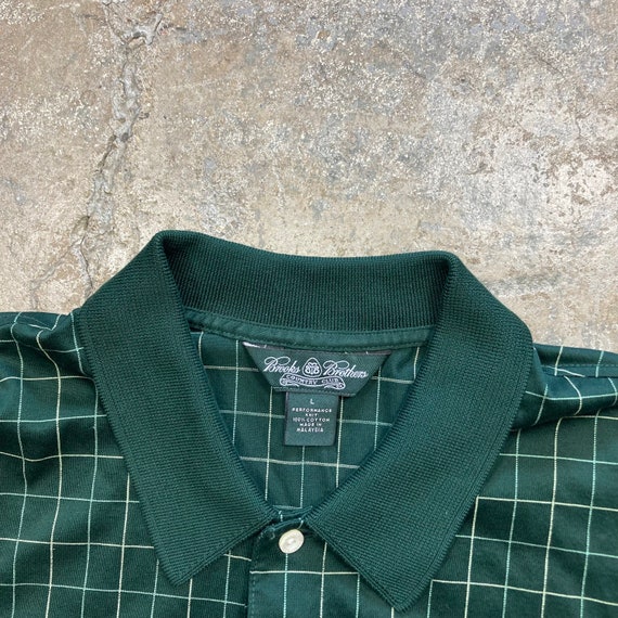 Brooks Brothers Country Club All Cotton Performance Checl Green Polo Short Sleeve Shirt Mens Large Etsy UK